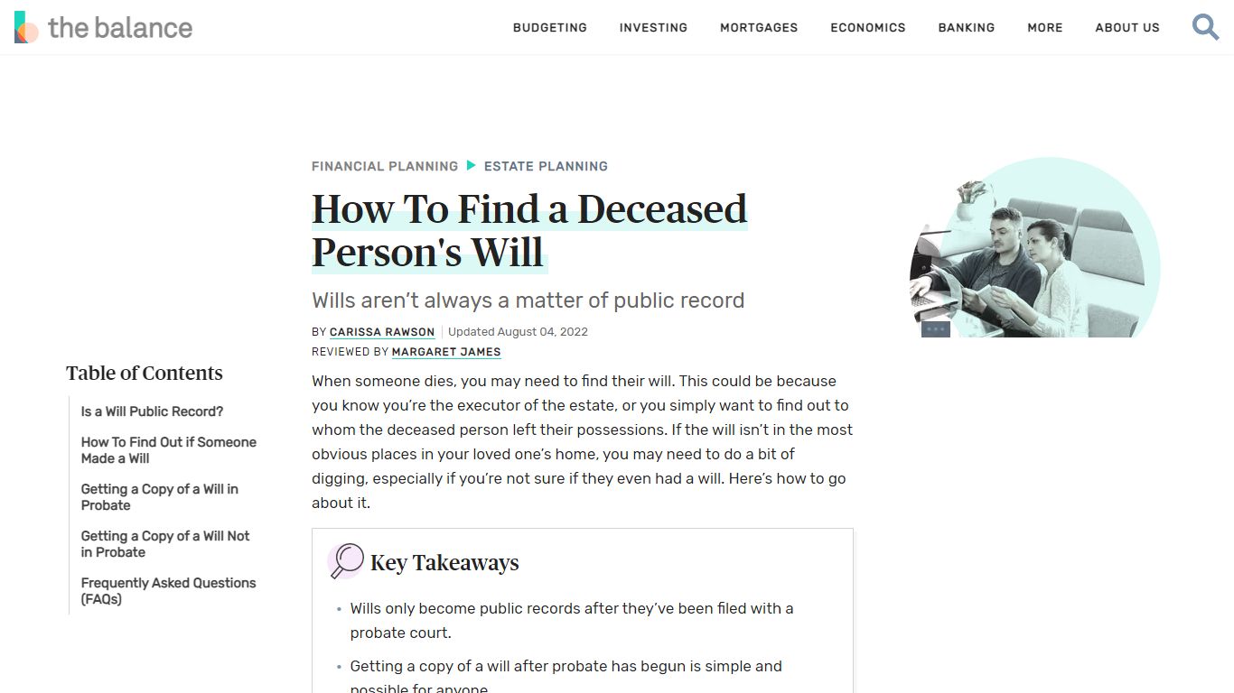 How To Find a Deceased Person's Will - The Balance