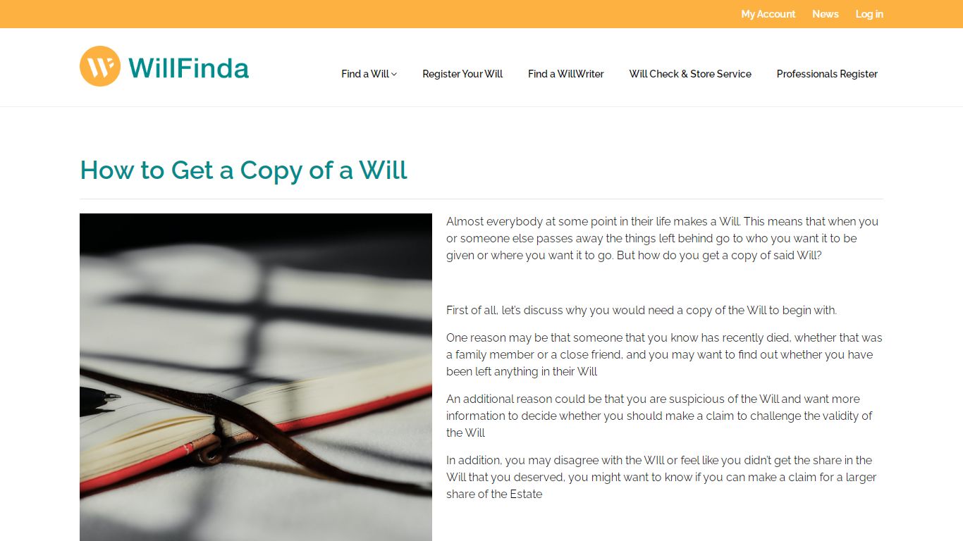 How to Get a Copy of a Will - Find a Will with Willfinda